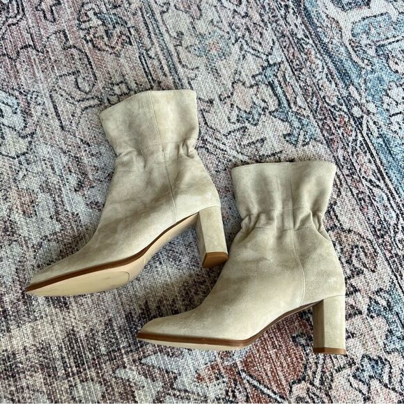 Marion Parke Lola Suede Pull On Luxury Designer Ankle Boots Bootie Women Size 36 - Picture 9 of 14